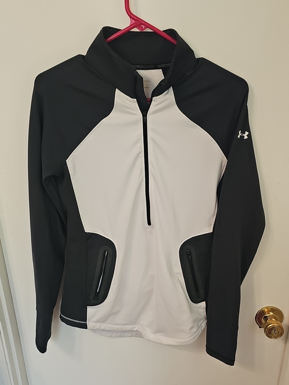 Under Armour Womens Gray and White Half-Zip Performance Pullover